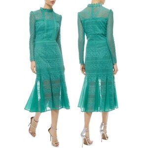 Temperley London jade Desdemona Lace Long Sleeve Dress